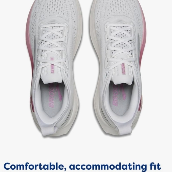 Brooks Women’s Glycerin 23 NeutraBrooks Women's Athletic Shoes in White and Pink - Picture 6 of 14